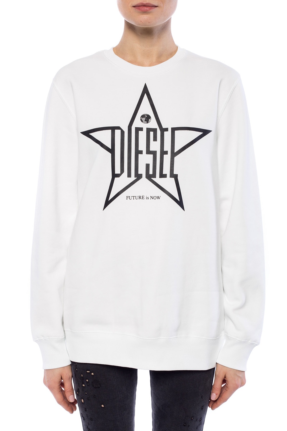 Diesel clearance white sweatshirt